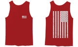 White Vintage American Flag United States America Marine USA men's Tank Top