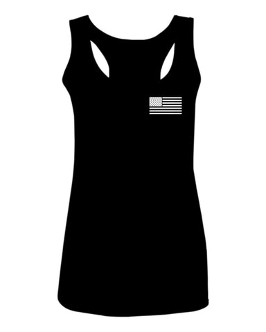 White Vintage American Flag United States America Marine USA  women's Tank Top sleeveless Racerback