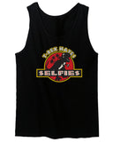 Hilarious Funny Cool Graphic T Rex Dinosaur Hates Selfies no Like men's Tank Top