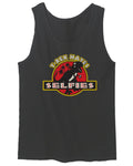 Hilarious Funny Cool Graphic T Rex Dinosaur Hates Selfies no Like men's Tank Top