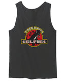 Hilarious Funny Cool Graphic T Rex Dinosaur Hates Selfies no Like men's Tank Top