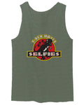 Hilarious Funny Cool Graphic T Rex Dinosaur Hates Selfies no Like men's Tank Top