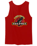 Hilarious Funny Cool Graphic T Rex Dinosaur Hates Selfies no Like men's Tank Top