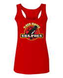 Hilarious Funny Cool Graphic T Rex Dinosaur Hates Selfies no Like  women's Tank Top sleeveless Racerback