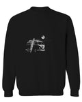 Big Cool Hipster Good Vibes Vintage Graphic surf Beach Print Summer men's Crewneck Sweatshirt