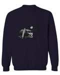 Big Cool Hipster Good Vibes Vintage Graphic surf Beach Print Summer men's Crewneck Sweatshirt