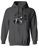 Big Cool Hipster Good Vibes Vintage Graphic surf Beach Print Summer Sweatshirt Hoodie