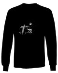 Big Cool Hipster Good Vibes Vintage Graphic surf Beach Print Summer mens Long sleeve t shirt