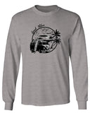 Big Cool Hipster Good Vibes Vintage Graphic surf Beach Print Summer mens Long sleeve t shirt