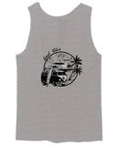 Big Cool Hipster Good Vibes Vintage Graphic surf Beach Print Summer men's Tank Top