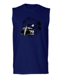 Big Cool Hipster Good Vibes Vintage Graphic surf Beach Print Summer men Muscle Tank Top sleeveless t shirt