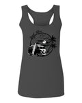 Big Cool Hipster Good Vibes Vintage Graphic surf Beach Print Summer  women's Tank Top sleeveless Racerback