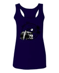Big Cool Hipster Good Vibes Vintage Graphic surf Beach Print Summer  women's Tank Top sleeveless Racerback