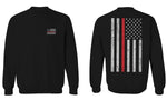 VICES AND VIRTUESS Firefighter Seal Support American Flag Thin Red Line Rescue USA men's Crewneck Sweatshirt