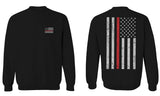 VICES AND VIRTUESS Firefighter Seal Support American Flag Thin Red Line Rescue USA men's Crewneck Sweatshirt