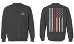 VICES AND VIRTUESS Firefighter Seal Support American Flag Thin Red Line Rescue USA men's Crewneck Sweatshirt