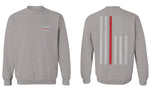 VICES AND VIRTUESS Firefighter Seal Support American Flag Thin Red Line Rescue USA men's Crewneck Sweatshirt
