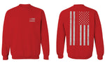 VICES AND VIRTUESS Firefighter Seal Support American Flag Thin Red Line Rescue USA men's Crewneck Sweatshirt