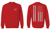 VICES AND VIRTUESS Firefighter Seal Support American Flag Thin Red Line Rescue USA men's Crewneck Sweatshirt