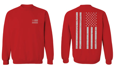 VICES AND VIRTUESS Firefighter Seal Support American Flag Thin Red Line Rescue USA men's Crewneck Sweatshirt