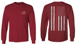VICES AND VIRTUESS Firefighter Seal Support American Flag Thin Red Line Rescue USA mens Long sleeve t shirt