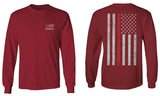 VICES AND VIRTUESS Firefighter Seal Support American Flag Thin Red Line Rescue USA mens Long sleeve t shirt