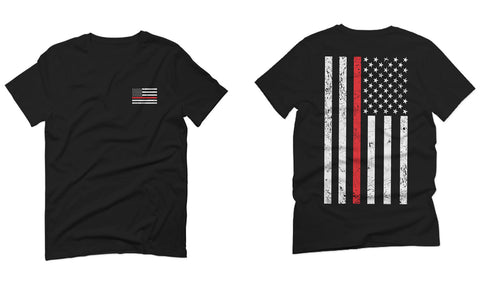 VICES AND VIRTUESS Firefighter Seal Support American Flag Thin Red Line Rescue USA For men T Shirt