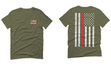 VICES AND VIRTUESS Firefighter Seal Support American Flag Thin Red Line Rescue USA For men T Shirt