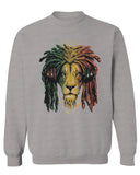 VICES AND VIRTUESS Cool Marijuana Rasta Lion Headphones Reggae Weed Stoner Day men's Crewneck Sweatshirt