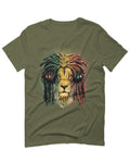 VICES AND VIRTUESS Cool Marijuana Rasta Lion Headphones Reggae Weed Stoner Day For men T Shirt