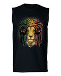 VICES AND VIRTUESS Cool Marijuana Rasta Lion Headphones Reggae Weed Stoner Day men Muscle Tank Top sleeveless t shirt