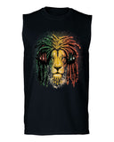 VICES AND VIRTUESS Cool Marijuana Rasta Lion Headphones Reggae Weed Stoner Day men Muscle Tank Top sleeveless t shirt
