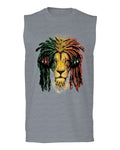 VICES AND VIRTUESS Cool Marijuana Rasta Lion Headphones Reggae Weed Stoner Day men Muscle Tank Top sleeveless t shirt