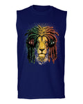 VICES AND VIRTUESS Cool Marijuana Rasta Lion Headphones Reggae Weed Stoner Day men Muscle Tank Top sleeveless t shirt