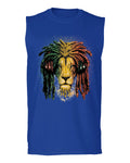 VICES AND VIRTUESS Cool Marijuana Rasta Lion Headphones Reggae Weed Stoner Day men Muscle Tank Top sleeveless t shirt