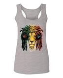 VICES AND VIRTUESS Cool Marijuana Rasta Lion Headphones Reggae Weed Stoner Day  women's Tank Top sleeveless Racerback