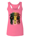 VICES AND VIRTUESS Cool Marijuana Rasta Lion Headphones Reggae Weed Stoner Day  women's Tank Top sleeveless Racerback