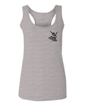 Black Good Vibe Bones Hand Shaka Cool Vintage Hipster Graphic  women's Tank Top sleeveless Racerback