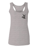 Black Good Vibe Bones Hand Shaka Cool Vintage Hipster Graphic  women's Tank Top sleeveless Racerback
