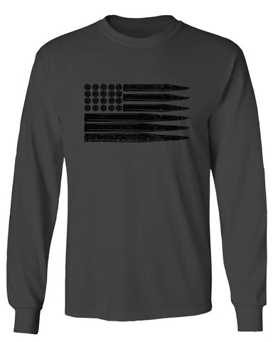 Bullet Flag 2nd Amendment American USA United State America mens Long sleeve t shirt