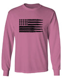 Bullet Flag 2nd Amendment American USA United State America mens Long sleeve t shirt