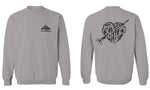 VICES AND VIRTUESS American Second Amendment Gun Rights arms Weapon Heart USA men's Crewneck Sweatshirt