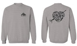 VICES AND VIRTUESS American Second Amendment Gun Rights arms Weapon Heart USA men's Crewneck Sweatshirt