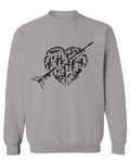 VICES AND VIRTUESS Second Amendment American Gun Rights arms Weapon Heart USA men's Crewneck Sweatshirt