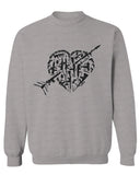 VICES AND VIRTUESS Second Amendment American Gun Rights arms Weapon Heart USA men's Crewneck Sweatshirt