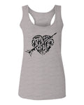 VICES AND VIRTUESS Second Amendment American Gun Rights arms Weapon Heart USA  women's Tank Top sleeveless Racerback