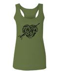 VICES AND VIRTUESS Second Amendment American Gun Rights arms Weapon Heart USA  women's Tank Top sleeveless Racerback