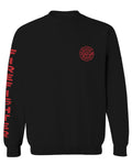 America Support Thin Red Line Fonts Firefighter Seal men's Crewneck Sweatshirt