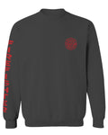 America Support Thin Red Line Fonts Firefighter Seal men's Crewneck Sweatshirt