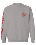America Support Thin Red Line Fonts Firefighter Seal men's Crewneck Sweatshirt
